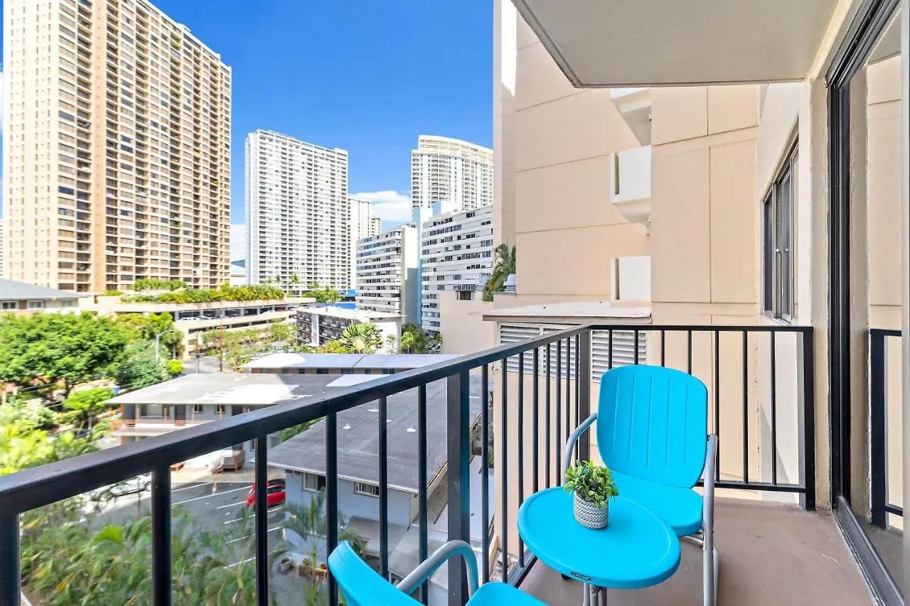 Renovated With City View At Aqua Palms Waikiki Honolulu Apartament